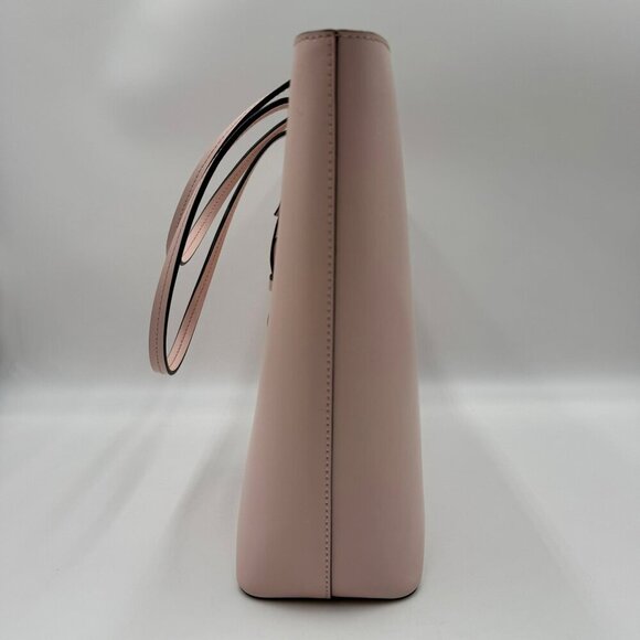Kate Spade Large Tori Tote Soft Pink Leather Handbag With Dual Handles & Bow - Picture 4 of 12